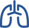  Icon focused on lung cancer studies, featuring imagery of lungs and respiratory health.