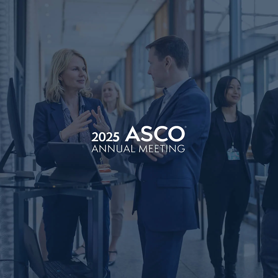 People networking at the 2025 ASCO Annual Meeting.