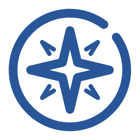 An icon of a compass