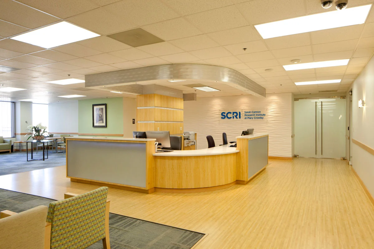 An SCRI clinic waiting room.