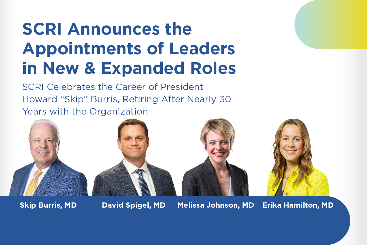 Announcement of SCRI leadership appointments and retirement of President Howard ‘Skip’ Burris.
